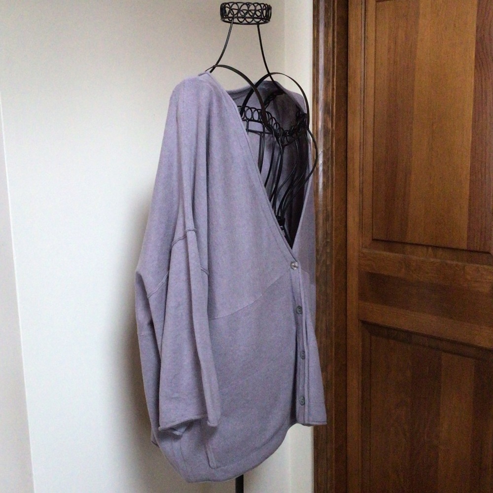Pure Jill Cotton With Cashmere oversized Cardigan - Picture 2 of 4